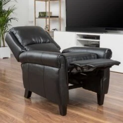 Haddan PU Leather Recliner Club Chair By Christopher Knight Home - Burgundy -Baxton Acme Shop d2f822fc 7cc8 4366 9f55 824ccd109751