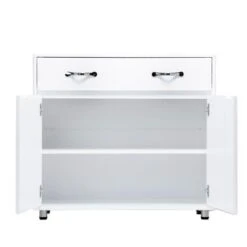 Moda Anne Two Door Side Table White - White -Baxton Acme Shop d3052516 f578 47ed b809 8559b6cc7744
