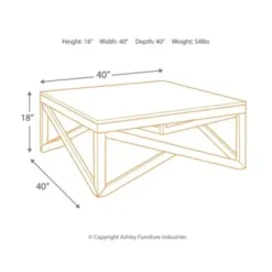 Gray Haroflyn Square Cocktail Table -Baxton Acme Shop d309522e 84ab 4cd0 a15f 5da5e23292a5