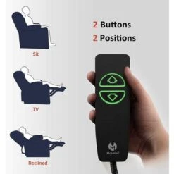 Mcombo Electric Power Swivel Glider Recliner Chair With Heat And USB Ports, Pillow, Cup Holders, Remote Control, Fabric 7752 - Brown -Baxton Acme Shop d46f8c78 699a 4bb0 b4bb 3a2b437e107e