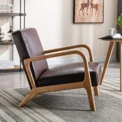 Glostrup 25.2'' Wide Armchair - Camel -Baxton Acme Shop d5368f5d 4620 45cc 9360 9842ebeb153d