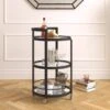 Hause 21'' Wide Round Bar Cart - 21" Wide - Blackened Bronze 1 Hause 21'' Wide Round Bar Cart - 21" Wide - Blackened Bronze -Baxton Acme Shop d55a3365 a72c 4b22 99bd d5e990ce4a11