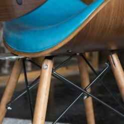 Corvus Madonna Mid-century Teal Accent Chair - Two Chairs -Baxton Acme Shop d55e050f 7f8a 4b88 8686 d0ef6b1218f9