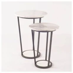 Mercana Bombola I Marble/Metal Accent Table -Baxton Acme Shop d5672b04 6569 4018 b89f aa8be728844e