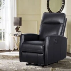 27.25'' Wide Auto Glider Standard Recliner - Grey -Baxton Acme Shop d6928363 31ff 40bd 8aaa a35772e50293