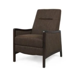 Veatch Contemporary Upholstered Pushback Recliner By Christopher Knight Home - Charcoal + Dark Walnut 25 Veatch Contemporary Upholstered Pushback Recliner By Christopher Knight Home - Charcoal + Dark Walnut -Baxton Acme Shop d6b0a6ed 02ea 4adf a67d 38bc87729411