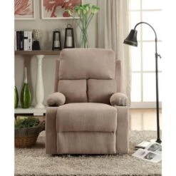 Acme Furniture Rosia Microfiber Recliner In Multicolor - Chocolate -Baxton Acme Shop d6dfd4c4 8e0a 4426 807e 0ced6d6a20f6