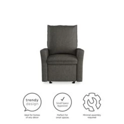 Avenue Greene Brodyn Gliding Recliner Chair With Memory Foam - Grey Linen -Baxton Acme Shop d78f6864 6155 43ff a869 aa916124384f