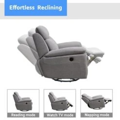 Mars Glider & Swivel Power Recliner With USB Port - Khaki -Baxton Acme Shop d94abfc7 f988 48da a029 c6ba2bcb6b3b