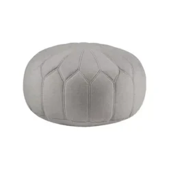 Grey Kelsey Round Pouf Ottoman -Baxton Acme Shop d9561505 7faf 4eb9 9423 d097976ff2f8