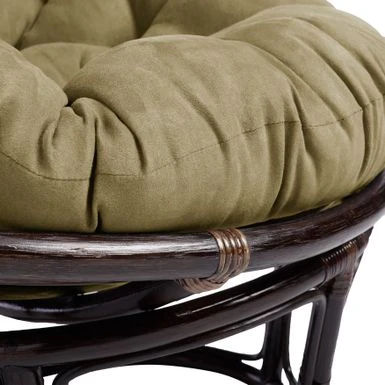 Bali 42-inch Papasan Chair With Microsuede Cushion - Spice 7 Bali 42-inch Papasan Chair With Microsuede Cushion - Spice - Image 5