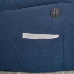 Adrianne Fabric Power Recliner Club Chair By Christopher Knight Home - Blue -Baxton Acme Shop db7284db a0bd 45cc 9a83 04c9d10e6360