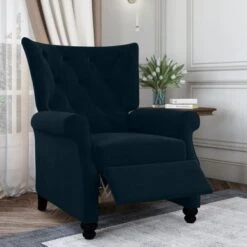 Copper Grove Plush Push-back Recliner Chair - Mustard Gold -Baxton Acme Shop dbcc3896 ff15 4091 ba59 ce3cb6cc282f