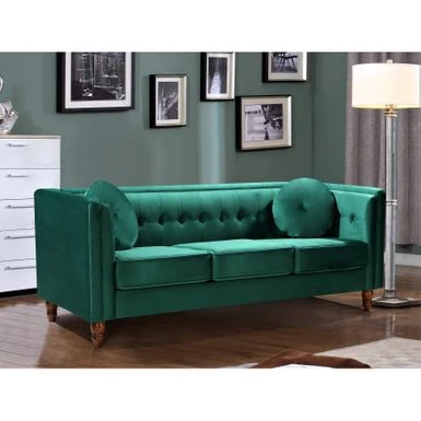 Angie Classic Kittleson Chesterfield 2-Piece Set-Chair & Sofa - Black 12 Angie Classic Kittleson Chesterfield 2-Piece Set-Chair & Sofa - Black - Image 10