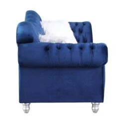 Morden Fort Luxury Classic America Chesterfield Tufted Camel Back Armchair Living Room Chair, Sofa 2 PCS - Blue -Baxton Acme Shop dc0bb48f 2609 4f59 9789 7be8b72e4b19