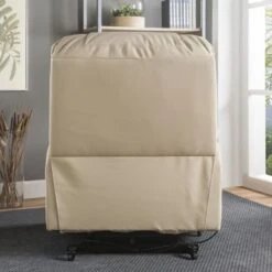 PU Upholstered Recliner With Power Lift And Massage - Beige -Baxton Acme Shop dcc0c5ae 64a1 4a0d a0b6 7f09cfaca1cb