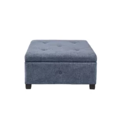 Penelope Square Blue Ottoman -Baxton Acme Shop dd314f66 6a49 4d3d adf2 753edb63fce5