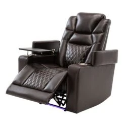 Nestfair Power Motion Recliner With USB Charging Port And Hidden Arm Storage - Brown -Baxton Acme Shop ddbc42f1 51f4 4f62 83a6 a6d28f1c8276