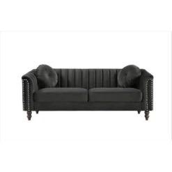 Hills Tufted Back Nailhead 75.2" Sofa - Green -Baxton Acme Shop df08df3e 592e 49d6 a4b5 d9ac93b02d31