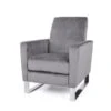 Brightwood High Leg Push-back Recliner With Stainless Steel Legs By Christopher Knight Home - Gray, Silver -Baxton Acme Shop df55d07a 90e5 48c7 af77 3f1684bd6aef