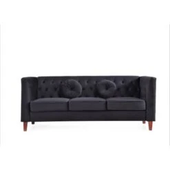 Fancher Kittleson Classic Chesterfield Sofa - Dark Blue -Baxton Acme Shop df70aab6 783f 4378 92f6 99286fec35fa