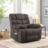 Blackshear Indoor Pillow Tufted Massage Recliner By Christopher Knight Home - Black + Brown -Baxton Acme Shop e0d7bdf0 d9fb 4f24 b7c8 5d087a16c225