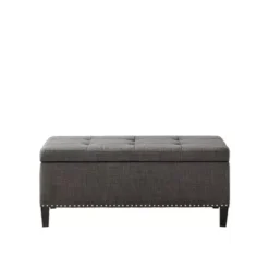 Mae II Charcoal Tufted Top Storage Bench -Baxton Acme Shop e12f7926 08d0 4de4 af61 cfda3db120ad