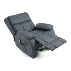 Lindale Indoor Pillow Tufted Massage Recliner By Christopher Knight Home - Black + Charcoal -Baxton Acme Shop e19a9825 46b3 4156 bc09 4be84f8b3607