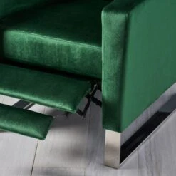 Brightwood Modern Velvet Recliner W/ Steel Legs By Christopher Knight Home - Cobalt,Silver -Baxton Acme Shop e1e9f77f a961 44eb 8436 369724c409c9