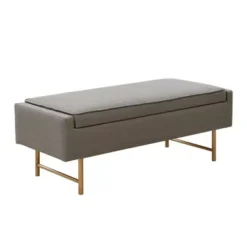 Trixie Grey Accent Bench -Baxton Acme Shop e2079f99 44d5 4cbe b923 ef687df81833