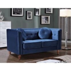 Angie Classic Kittleson Chesterfield 3-Piece Set-Loveseat Sofa & Chair - Rose -Baxton Acme Shop e250c153 a469 4459 8e37 dc41212b0bed