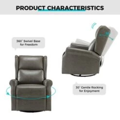 Baksoho Contemporary Leather Swivel Nursery Chair With Metal Base By HULALA HOME - TURQUOISE -Baxton Acme Shop e275280c fe09 4466 82f7 2612dbde50a9