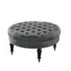 Sybil Round Ottoman Grey -Baxton Acme Shop e2cb11cf e361 4bf2 a5fd bbf6b6561e10