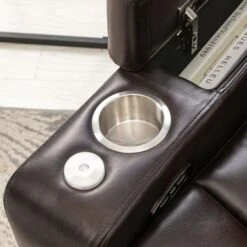 Nestfair Power Motion Recliner With USB Charging Port And Hidden Arm Storage - Brown -Baxton Acme Shop e3471d76 8b19 42f7 86b9 fa5cdb3b0bc0