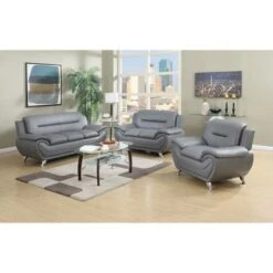 Sanuel 3 Pieces Living Room Sets - Black -Baxton Acme Shop e38cce3d 41d5 4e06 a3d2 802954a26620