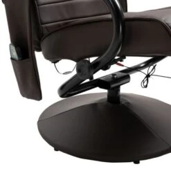 HOMCOM Massaging Faux Leather Recliner Chair And Ottoman Set For Living Room, Bedroom, Or Office, Brown - Brown -Baxton Acme Shop e492b9bd 56e2 4970 8e84 e18b57a3ef78