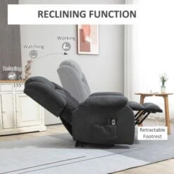 HOMCOM Power Lift Recliner Chair For Elderly Big And Tall With Massage - Grey -Baxton Acme Shop e4fe0e7d 9974 4596 9766 74d3dd372911