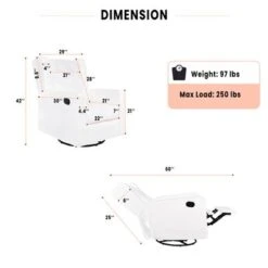 Odelia Swivel Glider Rocker Recliner - Chocolate,Microfiber -Baxton Acme Shop e56078cf f084 41f6 8231 f2c1f1bef8b3