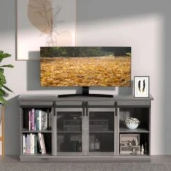 TV Stand 2 -shelf For TVs 32'' Up To 65'',Barn Door,Adjustable Shelf,Larger Storage Space - Espresso 27 TV Stand 2 -shelf For TVs 32'' Up To 65'',Barn Door,Adjustable Shelf,Larger Storage Space - Espresso -Baxton Acme Shop e59b7f1d d3d6 4738 9d8f d711b4393307