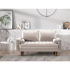 Hazen Tufted Loveseat - Beige -Baxton Acme Shop e5abb7db 1f8d 4b4f bebd 1b7065456a23