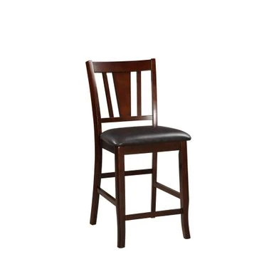 Wooden High Chair, Dark Brown & Black, Set Of 2 - Beige 4 Wooden High Chair, Dark Brown & Black, Set Of 2 - Beige - Image 2