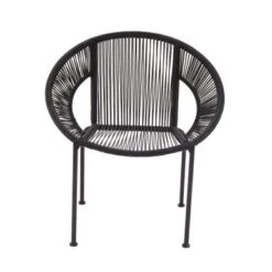 Plastic Rattan Contemporary Outdoor Chair 30 X 29 X 23 - 29 X 23 X 30 - Black -Baxton Acme Shop e7b248a3 3c76 4896 85b7 b1bf82f3be02