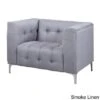 Chic Home Capone Tufted Linen Club Chair - Smoke -Baxton Acme Shop e8dea970 4508 4717 901c 350cbb9dc1da