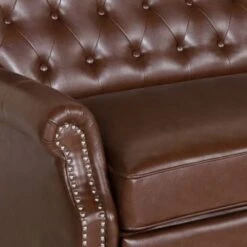 Trillium Faux Leather Oversized Recliner With Nailhead Trim By Christopher Knight Home - Espresso/ Cognac -Baxton Acme Shop e91a46df 0add 4040 b9c9 dbe1733df2c2