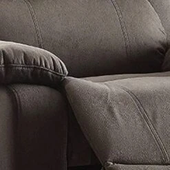 Contemporary Style Upholstered Recliner With Cushioned Armrests, Charcoal Gray - Grey -Baxton Acme Shop e9292a10 478b 4ea7 bc42 eb81009e8580