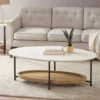 Zadie Oval White Top Coffee Table -Baxton Acme Shop e92f06c9 75f7 4d1b 9f30 90e04af221a9