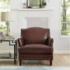 Hydeline Oxford Top Grain Leather Chair With Feather, Memory Foam And Springs - Caramel Brown