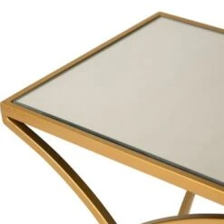 Glitzhome Set Of 2 Glam Glass Modern Side Table Sofa Table - Octagon-Gold -Baxton Acme Shop e9ccafbd e9f7 4315 bc58 854c1005c6a7