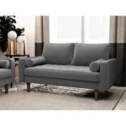 Mac Loveseat - Black -Baxton Acme Shop ea02a9ca 6834 4440 a8f8 f7e95aef2e99