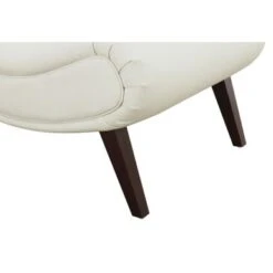 Hawkins Lounger With Ottoman - White Faux Leather -Baxton Acme Shop ea5f41d0 a877 4913 88d0 6b036aa14f60